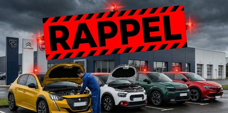 Illustration Stellantis-Rückruf 2026: 212.700 Hybridfahrzeuge 48V in Frankreich, Brandgefahr bestätigt, ist Ihr Modell betroffen?