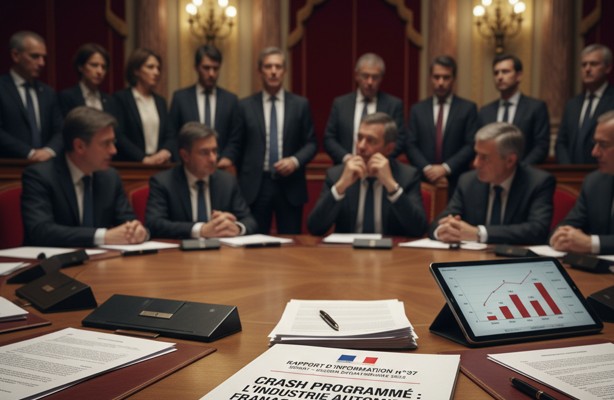 Illustration Autoindustrie: der Senat warnt vor einem „programmierten Absturz“